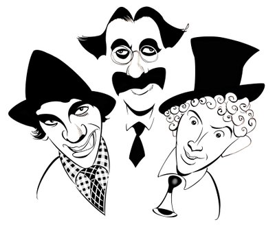 The Marx Brothers (caricature) by Neale Osborne